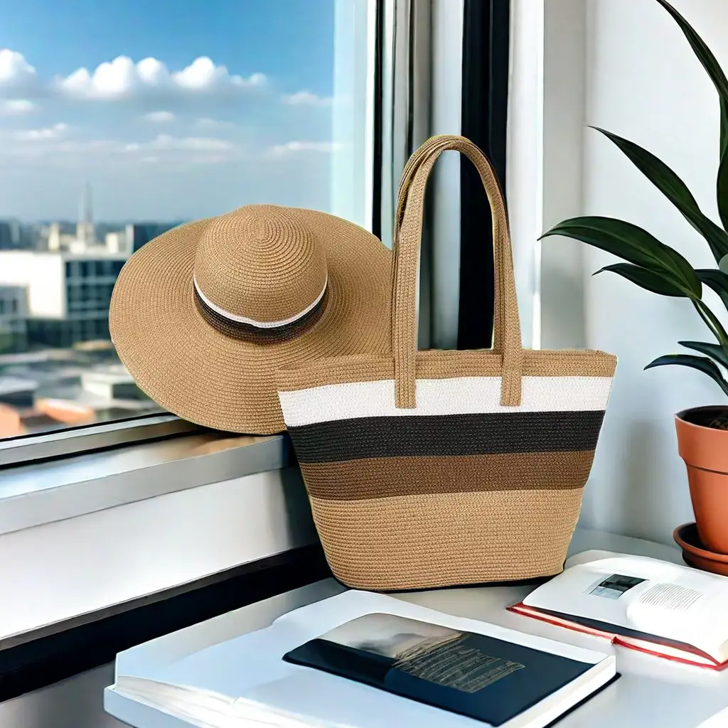 Straw Hat & Tote Set for Summer Travel Beach - Image 20