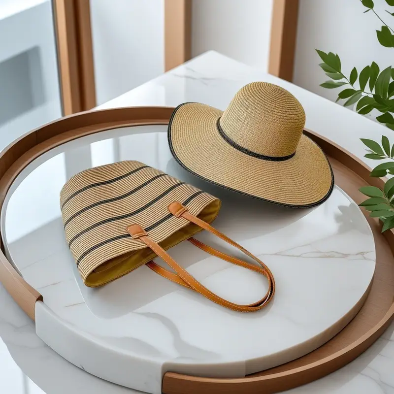 Straw Hat & Tote Set for Summer Travel Beach - Image 15