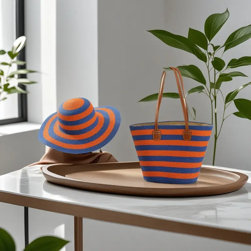 Straw Hat & Tote Set for Summer Travel Beach - Image 7