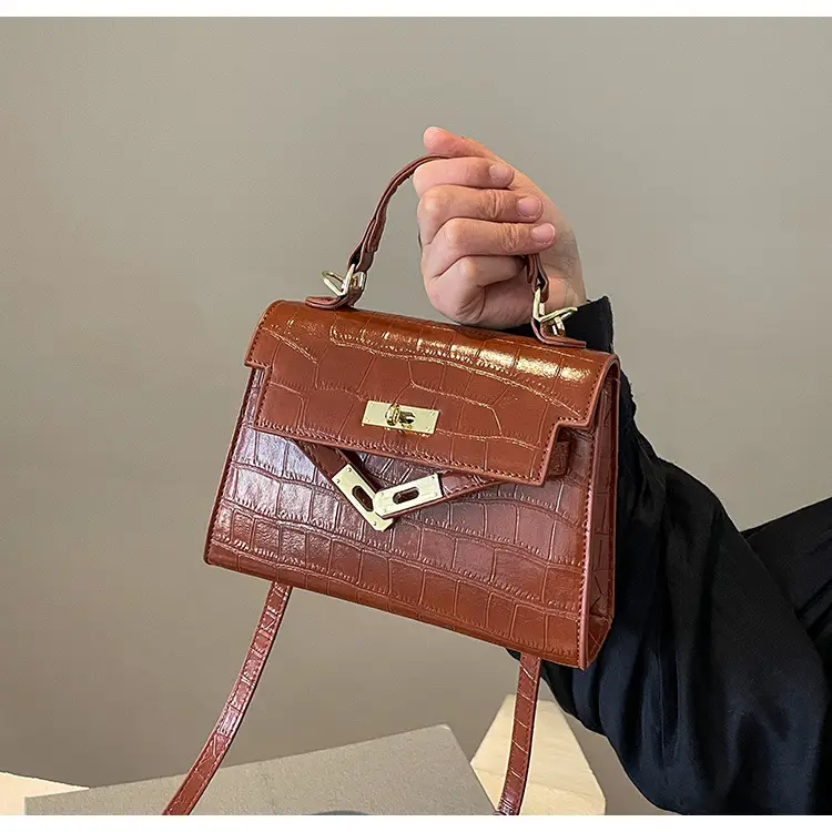 Vintage Brown Kelly Bag for Women Shoulder Crossbody — feature 17