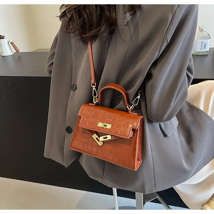 Vintage Brown Kelly Bag for Women Shoulder Crossbody — feature 22