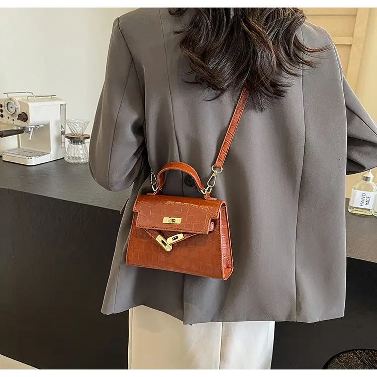Vintage Brown Kelly Bag for Women Shoulder Crossbody — feature 23