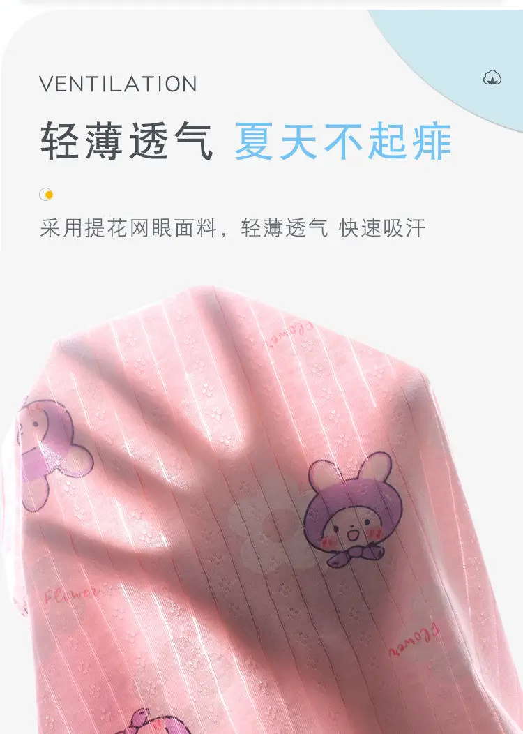 Children's Cotton Sling suit Summer Thin Girls' Pajamas Cartoon Sleeveless Cute Middle and Large Children's Girls' Air-conditioning Clothes — feature 2