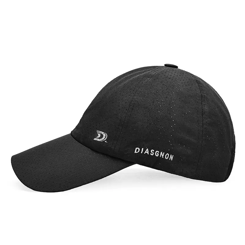 Men's Black Diagon Sun Hat with Pore Design