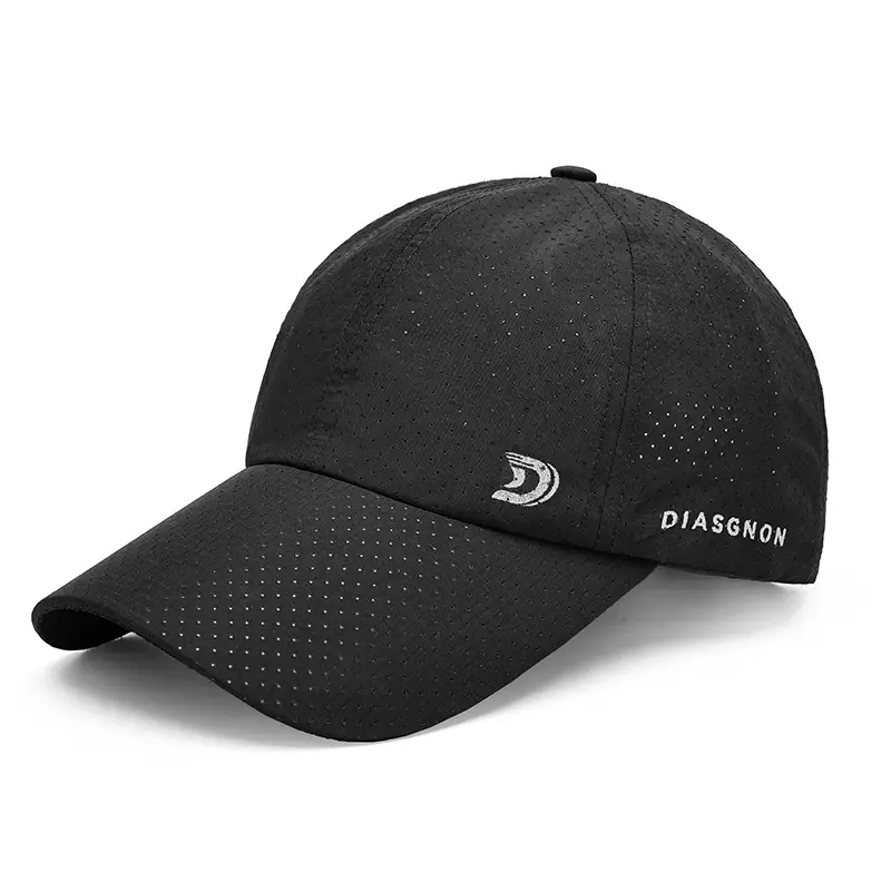 Men's Black Diagon Sun Hat with Pore Design