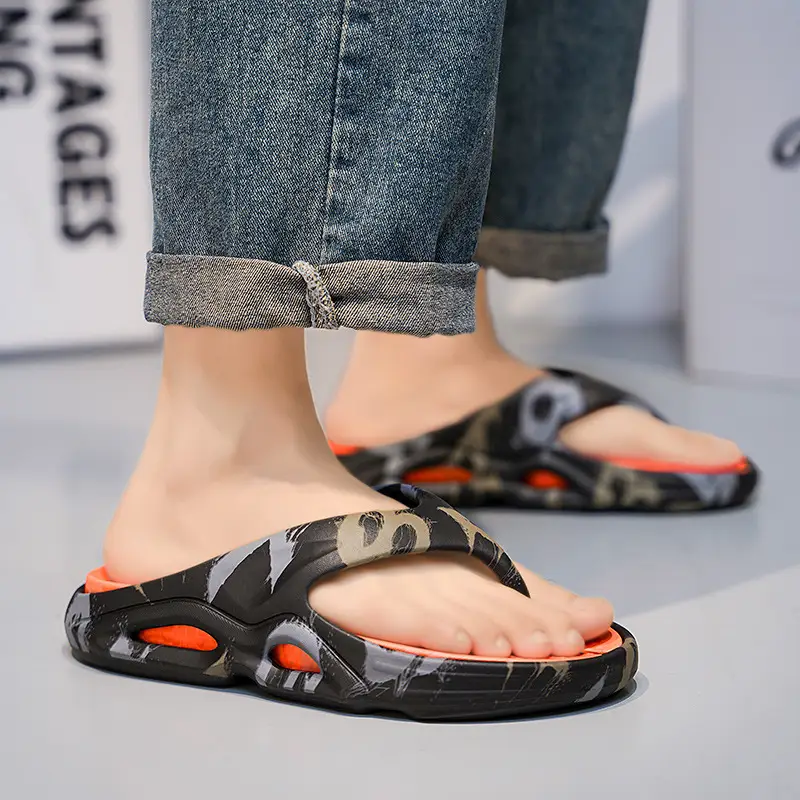 New EVA Flip-Flops Men's Summer Trendy Non-Slip Flip-Flops Men's Outer Wear Thick-Bottom Wear-Resistant Beach Sandals - Image 7
