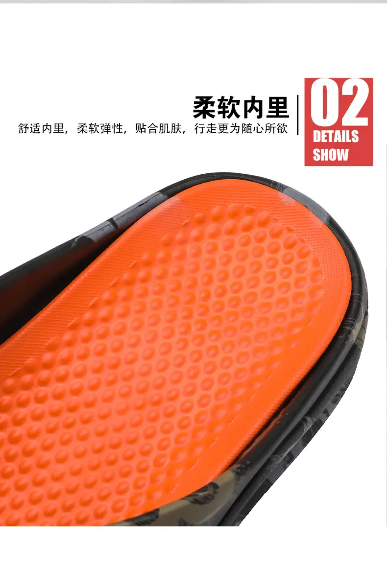 New EVA Flip-Flops Men's Summer Trendy Non-Slip Flip-Flops Men's Outer Wear Thick-Bottom Wear-Resistant Beach Sandals — feature 3