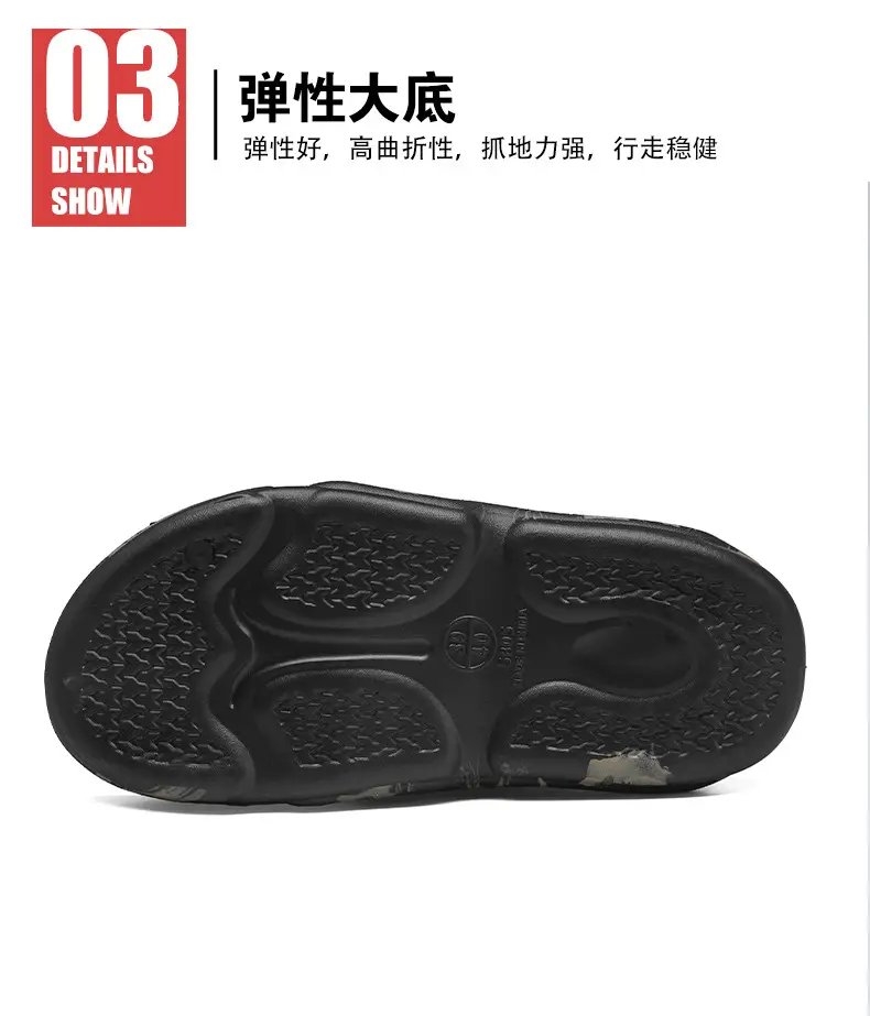 New EVA Flip-Flops Men's Summer Trendy Non-Slip Flip-Flops Men's Outer Wear Thick-Bottom Wear-Resistant Beach Sandals — feature 4