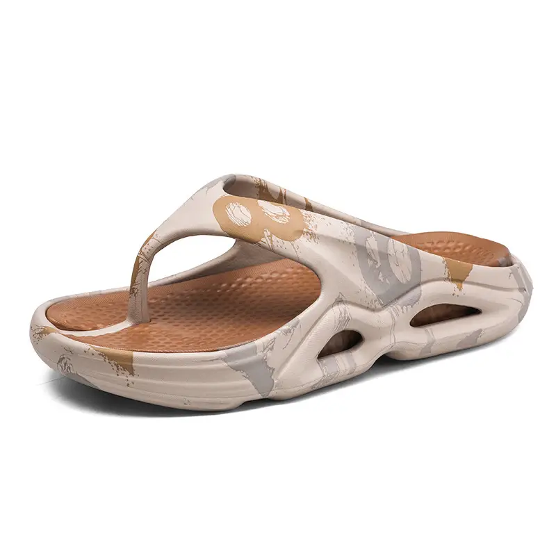 New EVA Flip-Flops Men's Summer Trendy Non-Slip Flip-Flops Men's Outer Wear Thick-Bottom Wear-Resistant Beach Sandals - Image 2
