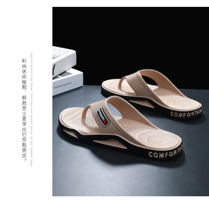 Men's Rocky Casual Sandals Black Brown Flip Flops — feature 10