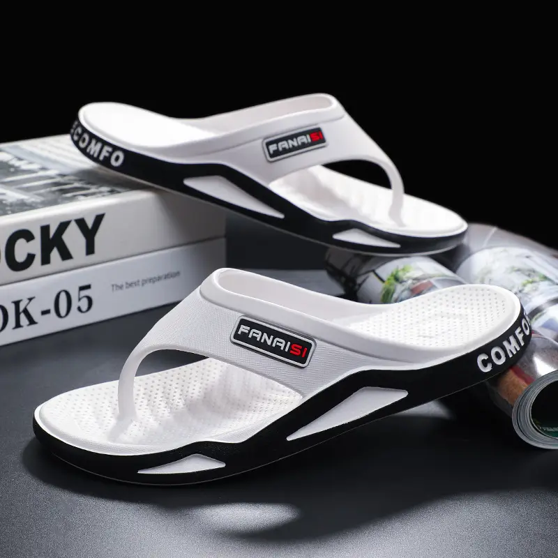 Men's Rocky Casual Sandals Black Brown Flip Flops
