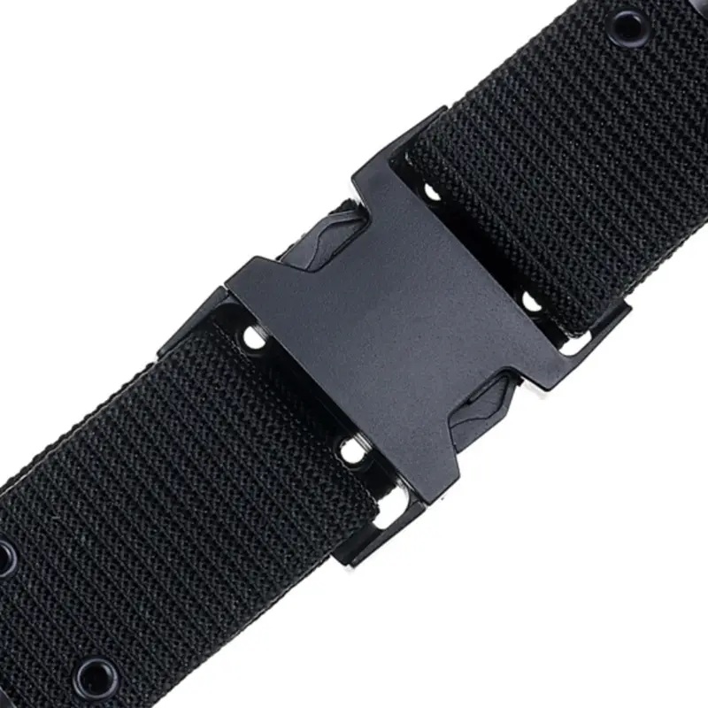 Men's Black Tactical Girdle Belt Canvas Military Training Belt - Image 6