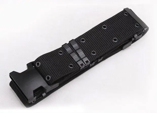 Men's Black Tactical Girdle Belt Canvas Military Training Belt — feature 15