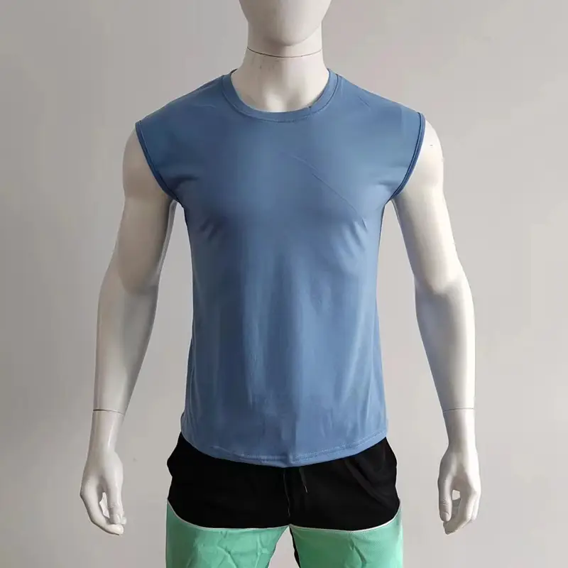 Men Sleeveless Vests Gray 2024 Summer Casual Wear — feature 21