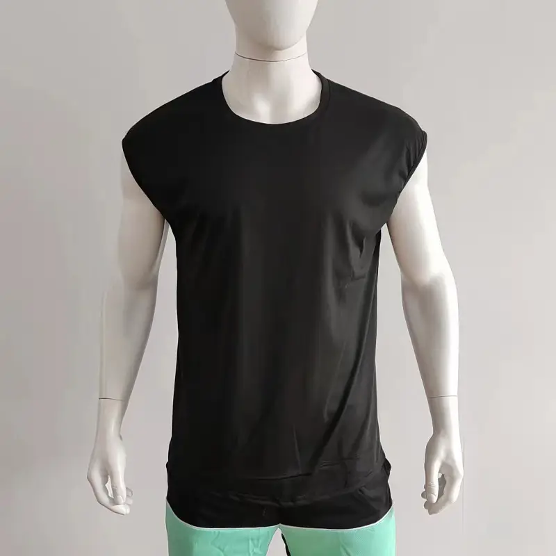 Men Sleeveless Vests Gray 2024 Summer Casual Wear — feature 23