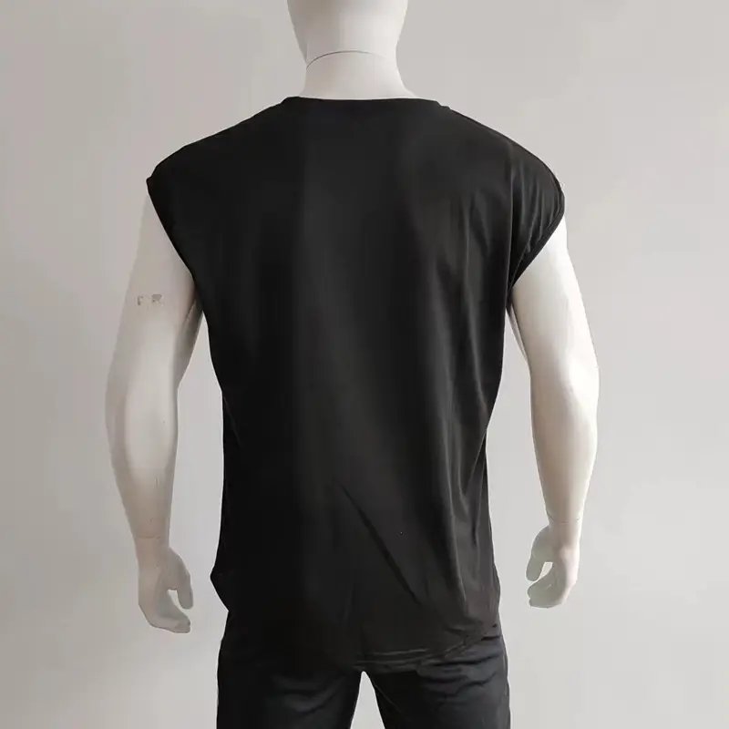 Men Sleeveless Vests Gray 2024 Summer Casual Wear — feature 24