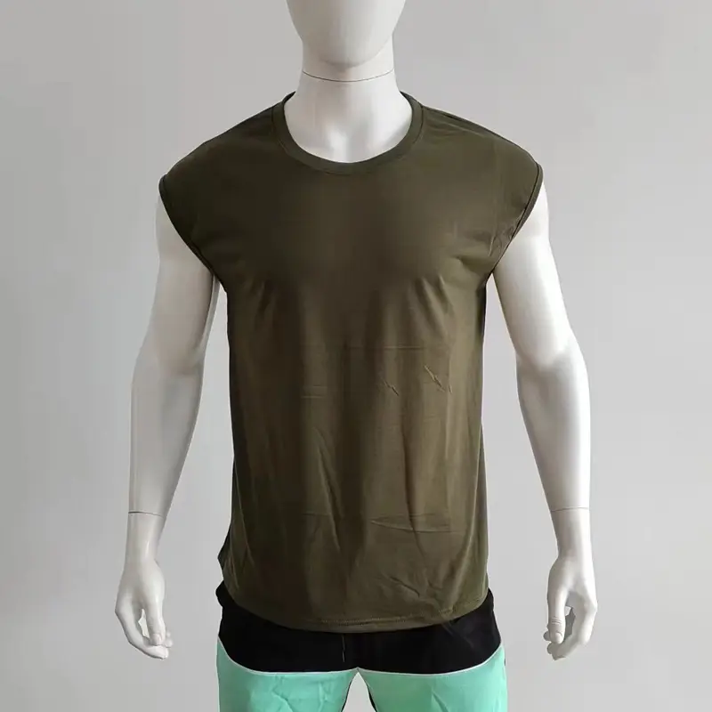 Men Sleeveless Vests Gray 2024 Summer Casual Wear — feature 25