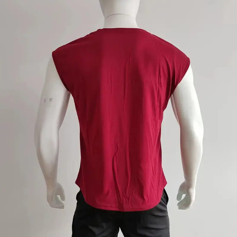 Men Sleeveless Vests Gray 2024 Summer Casual Wear — feature 30