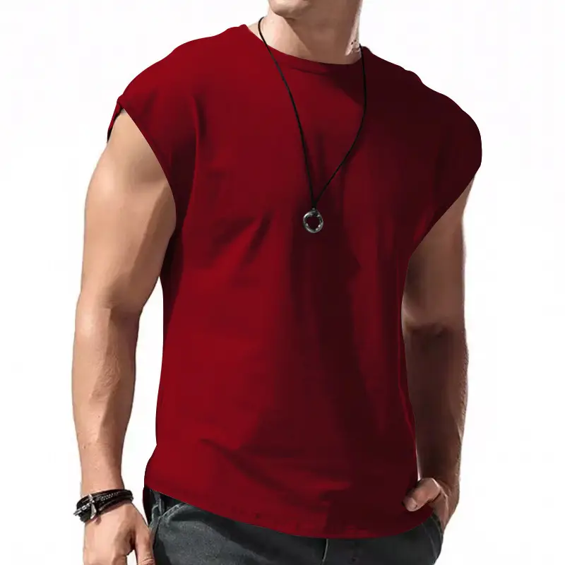 Men Sleeveless Vests Gray 2024 Summer Casual Wear - Image 4