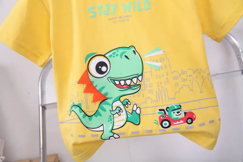 Children's 2Pc Short Sleeve T-Shirt & Shorts Set White Blue Summer 2024 — feature 9