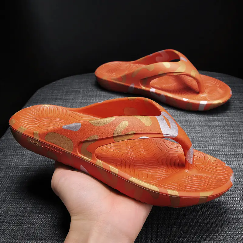 Men's Black Graffiti Flip Flops Wholesale Summer - Image 9