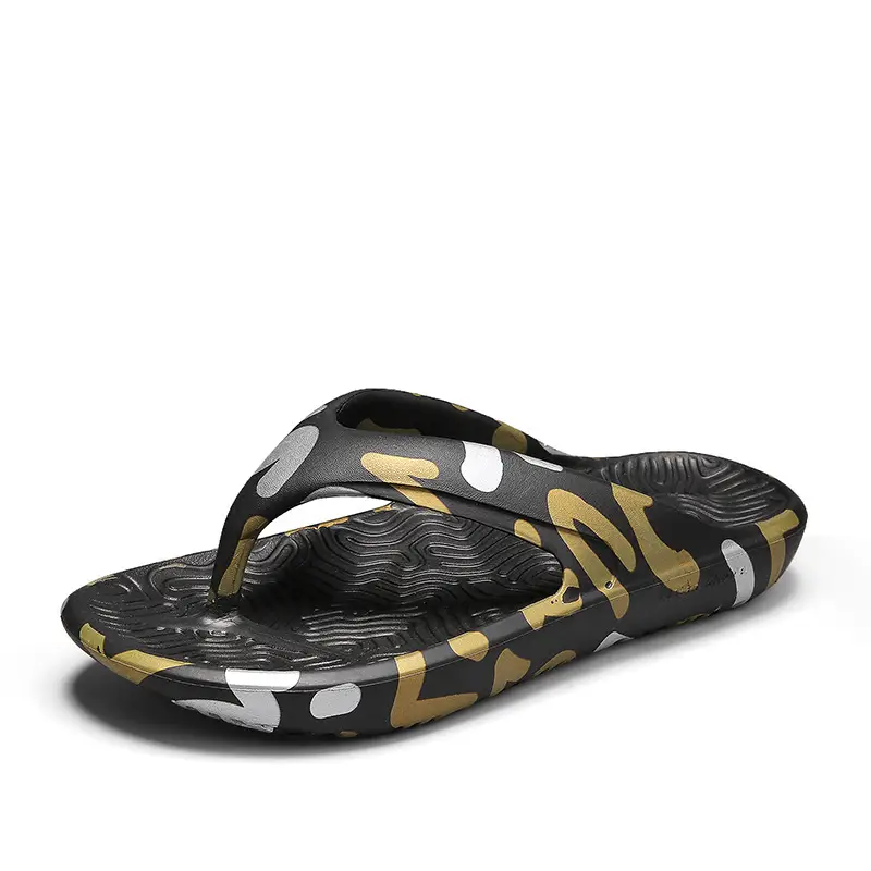 Men's Black Graffiti Flip Flops Wholesale Summer - Image 2