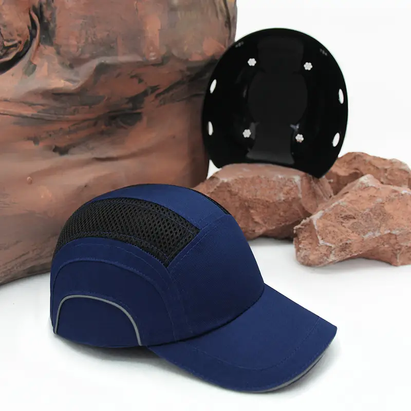 Blue Baseball Cap with Protective Backrest & Anti-Collision Design - Image 4