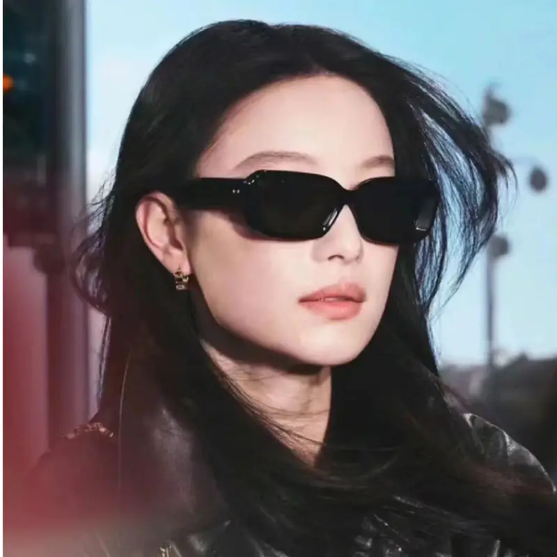 European American Square Sunglasses Women Men High End Black - Image 5