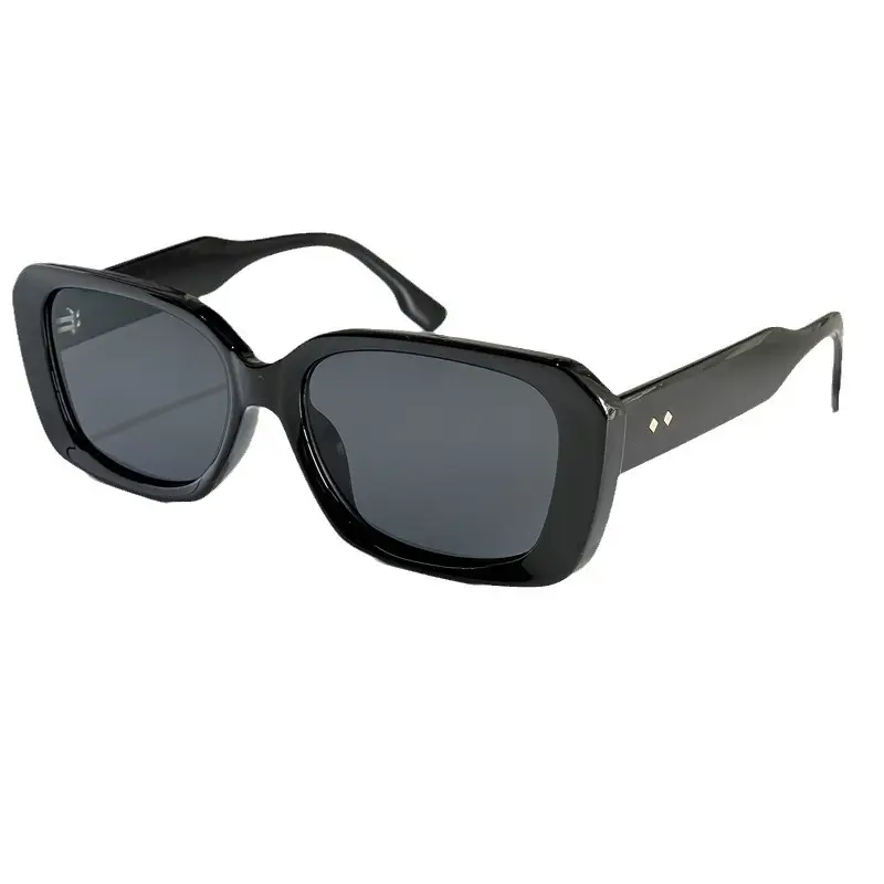 European American Square Sunglasses Women Men High End Black - Image 9