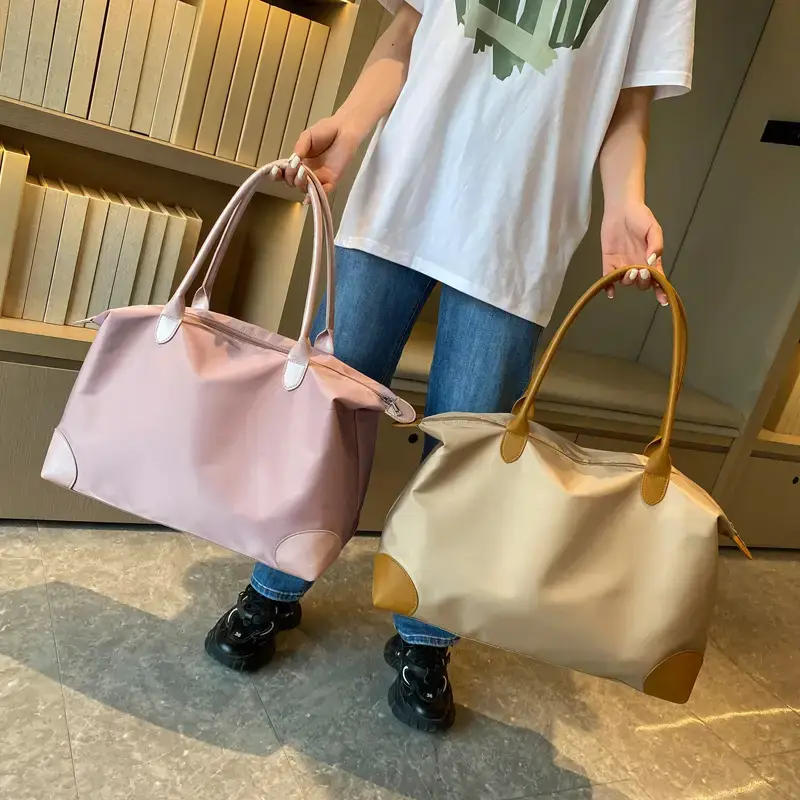 Women's Pink Waterproof Shoulder Bag Large Capacity - Image 9