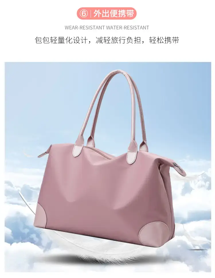 Women's Pink Waterproof Shoulder Bag Large Capacity — feature 15