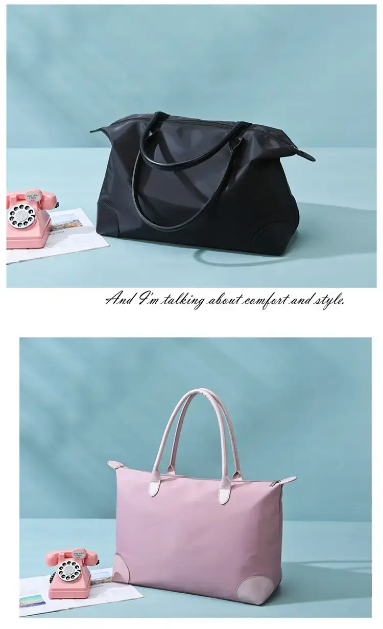 Women's Pink Waterproof Shoulder Bag Large Capacity — feature 19