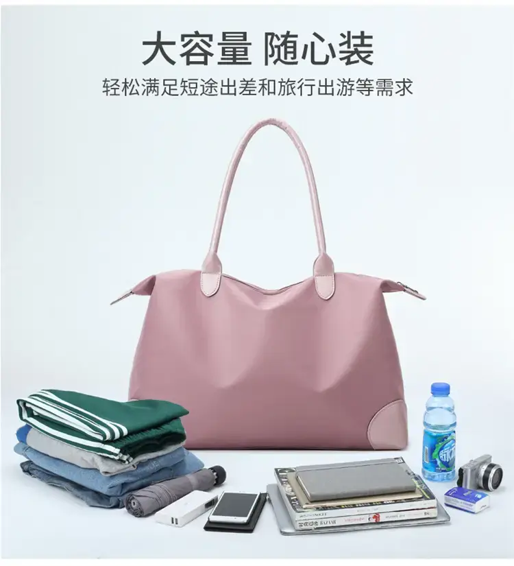 Women's Pink Waterproof Shoulder Bag Large Capacity — feature 7