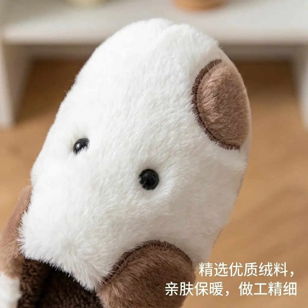 Source Factory Cartoon Cute Little Dog Cotton Slippers for Autumn and Winter Home Use, Warm and Non-Slip Plush Cotton Slippers, Direct Supply Wholesale — feature 6