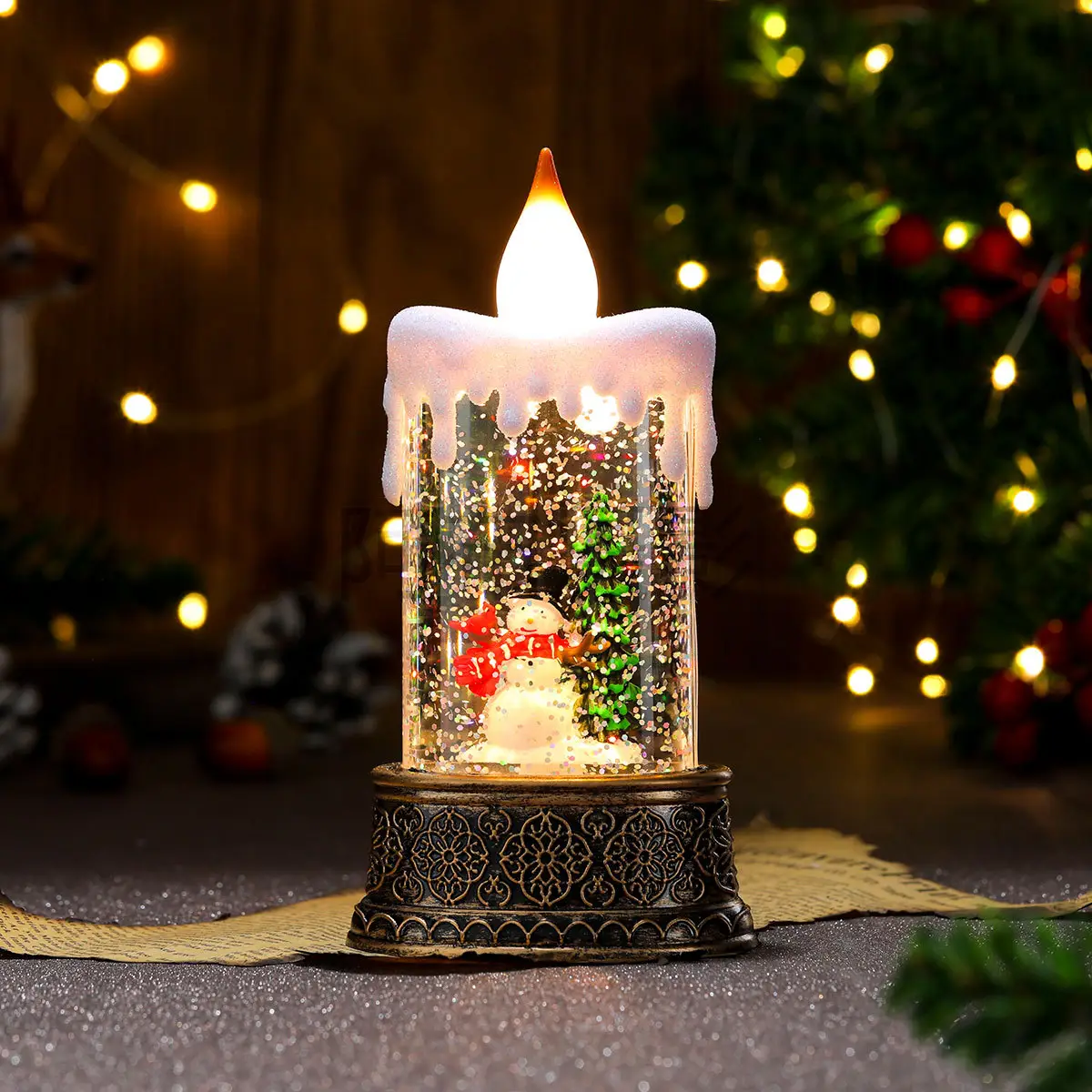 Christmas Water Injection Candle Lamp with LED Light — feature 12
