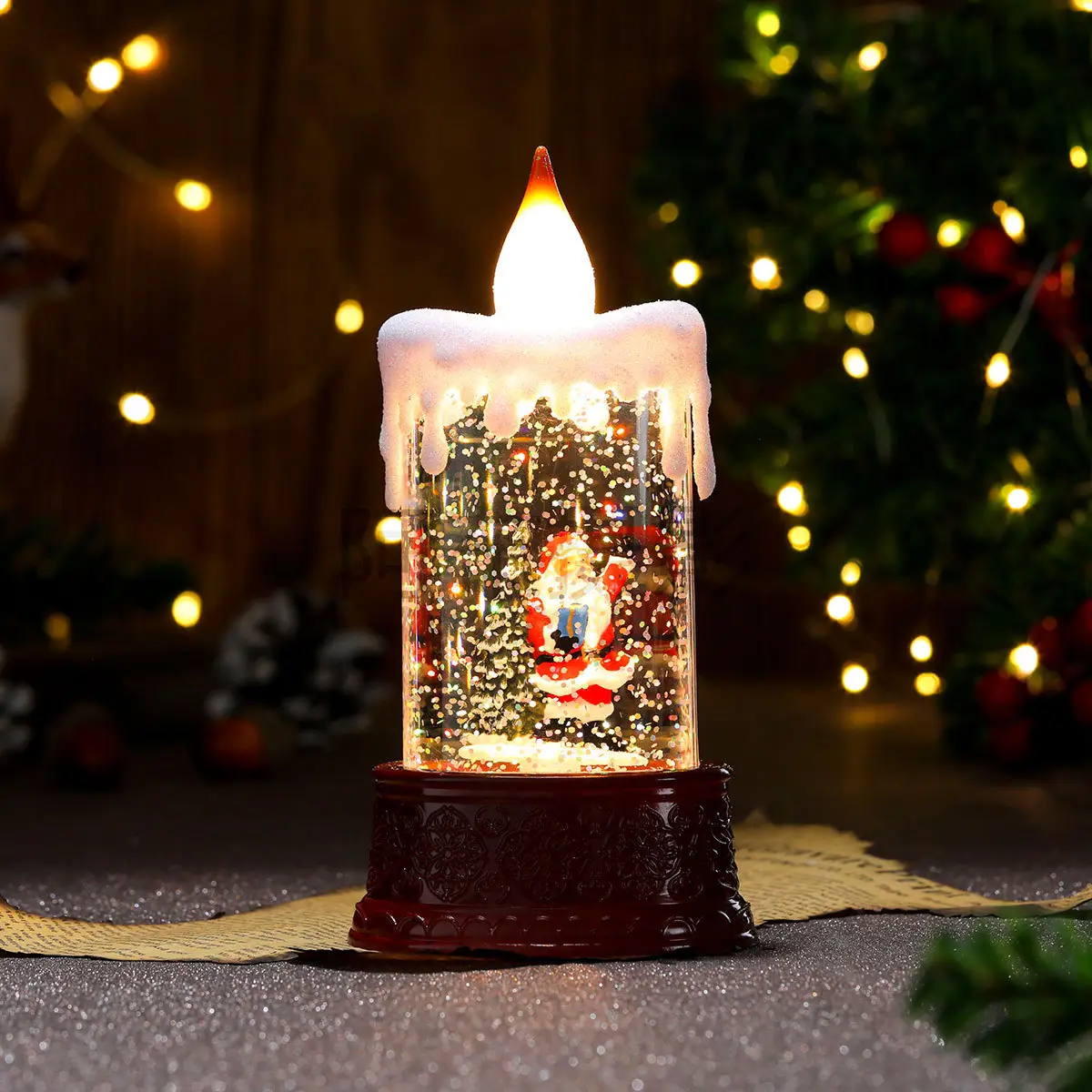 Christmas Water Injection Candle Lamp with LED Light — feature 13