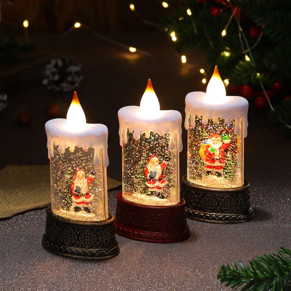 Christmas Water Injection Candle Lamp with LED Light — feature 3