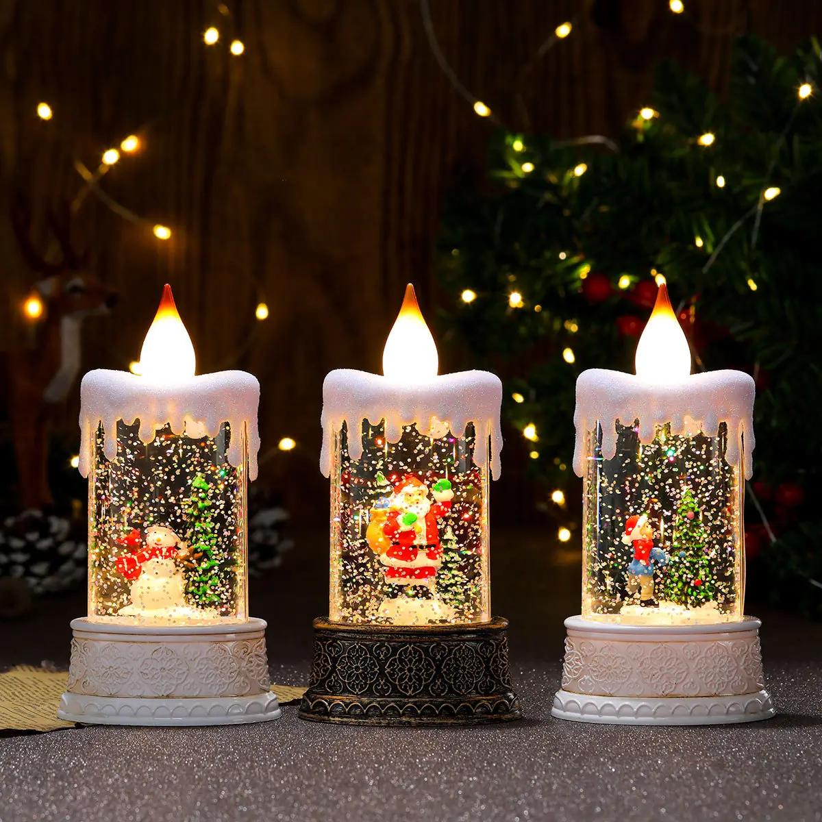 Christmas Water Injection Candle Lamp with LED Light — feature 4