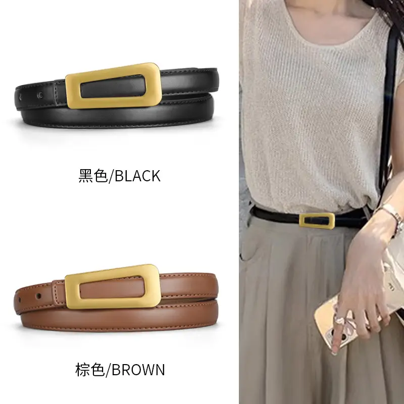 Winter Clearance Genuine Leather Belt Black Brown Brown - Image 5
