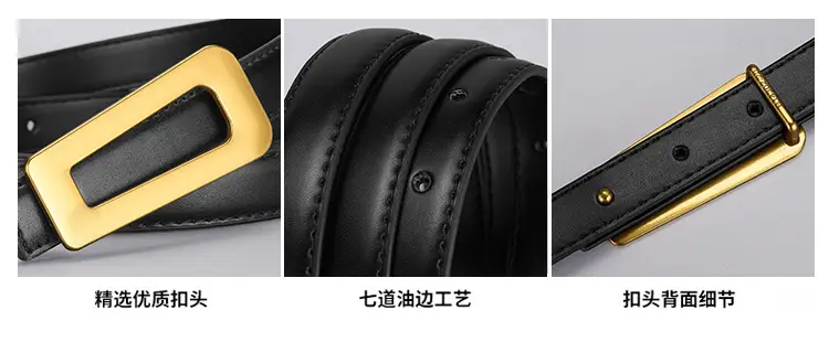 Winter Clearance Genuine Leather Belt Black Brown Brown — feature 19