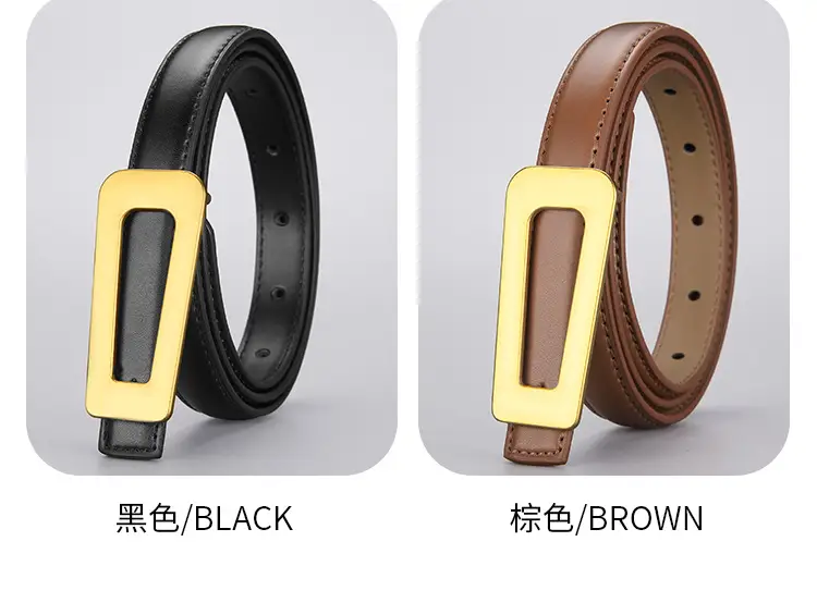 Winter Clearance Genuine Leather Belt Black Brown Brown — feature 30
