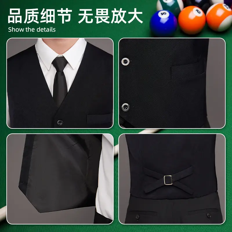 Men & Women Black Vest with Logo Back Design - Image 15