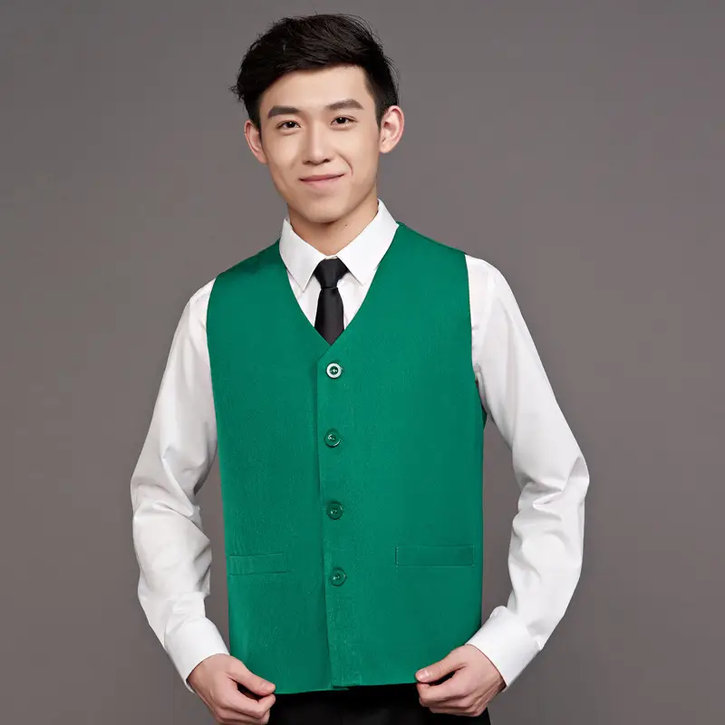 Men & Women Black Vest with Logo Back Design - Image 10