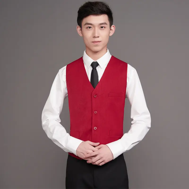 Men & Women Black Vest with Logo Back Design - Image 7