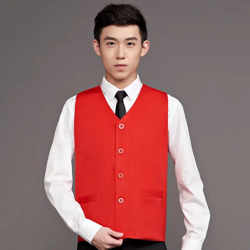 Men & Women Black Vest with Logo Back Design - Image 9