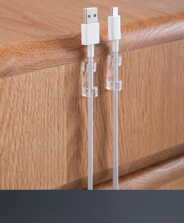 Home essential non-perforated seamless wire organizer wire holder self-adhesive data cable buckle storage network cable routing — feature 10
