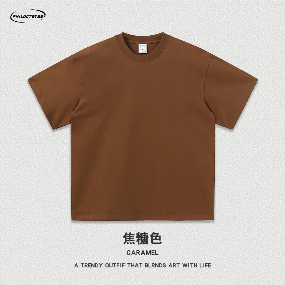 White 305g Cotton Short Sleeve T-Shirt for Men Women - Image 6