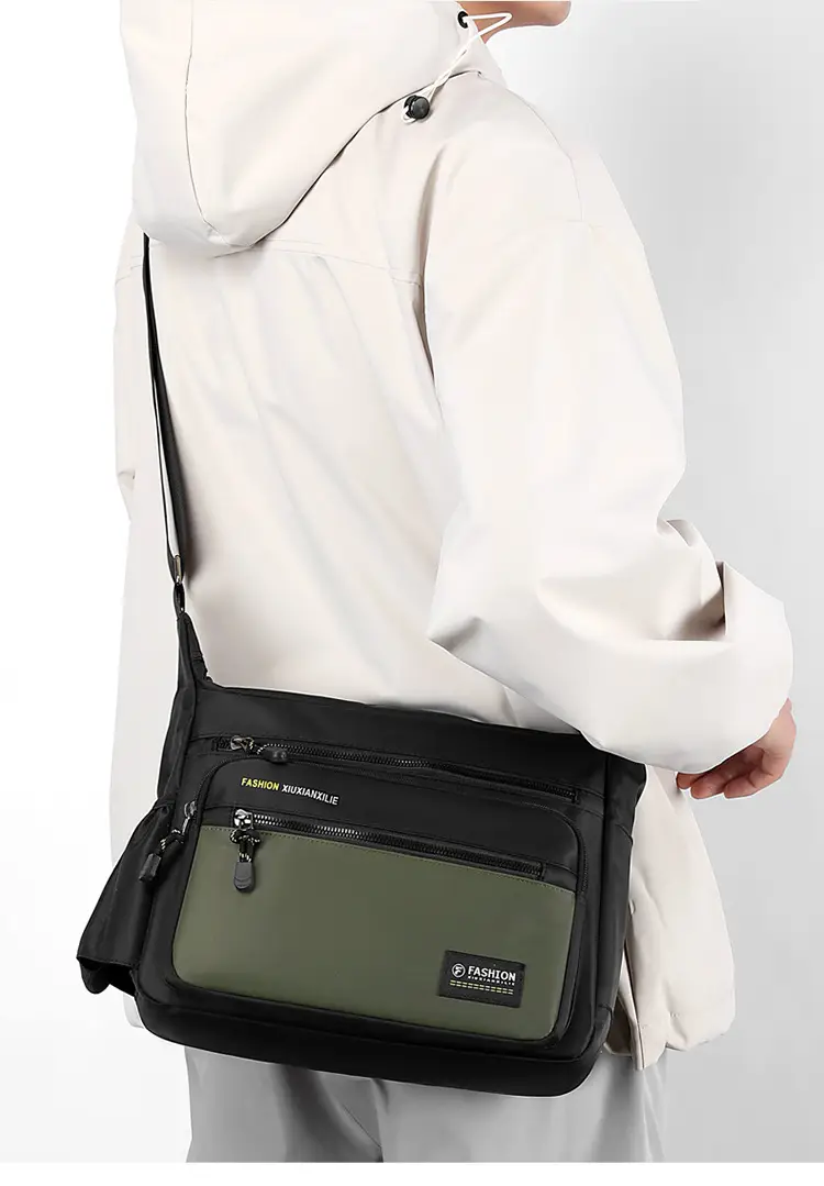 Men's High-end Crossbody Bag Large Capacity Black — feature 11
