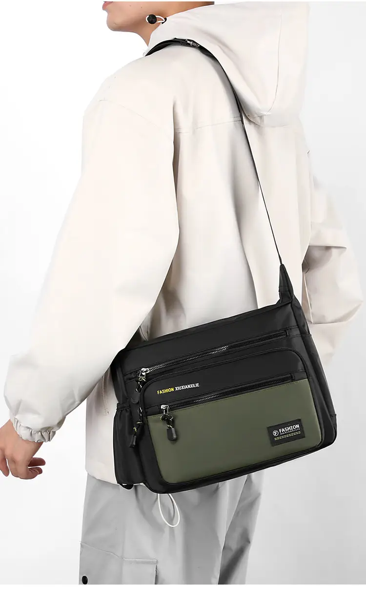 Men's High-end Crossbody Bag Large Capacity Black — feature 14