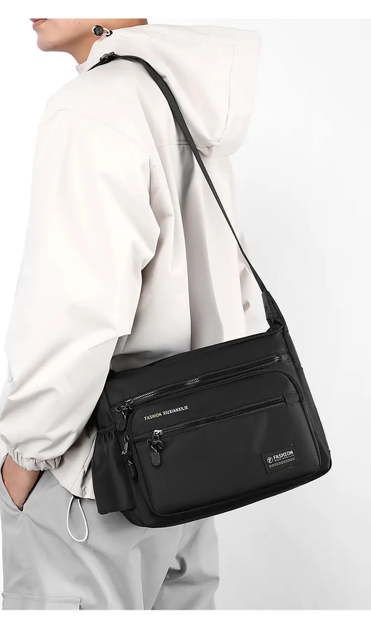 Men's High-end Crossbody Bag Large Capacity Black — feature 18